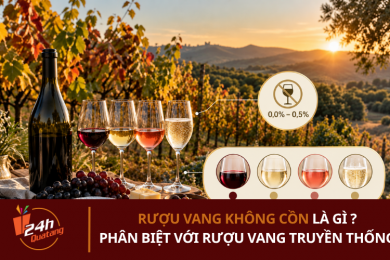 Rượu vang không cồn là gì? Phân biệt với vang truyền thống 