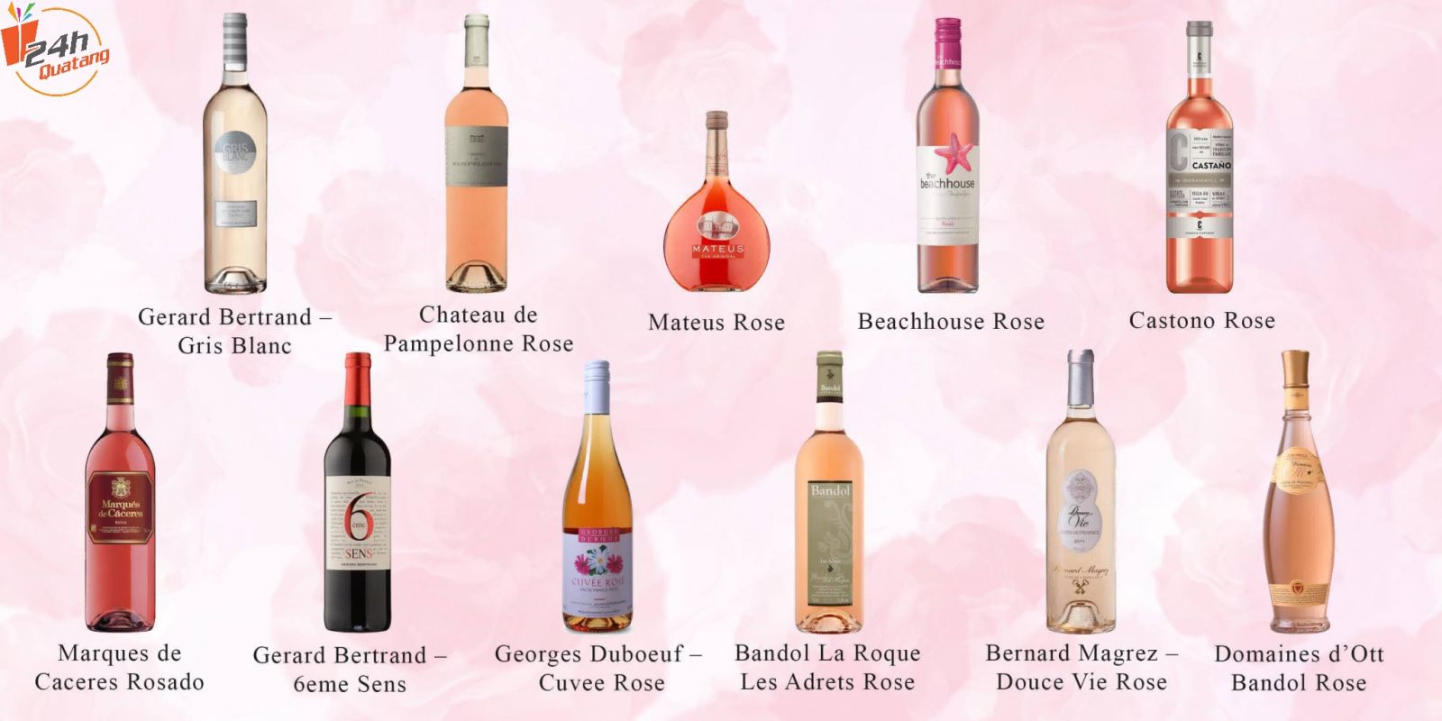 Các loại rượu vang hồng quatang24h.com.vn