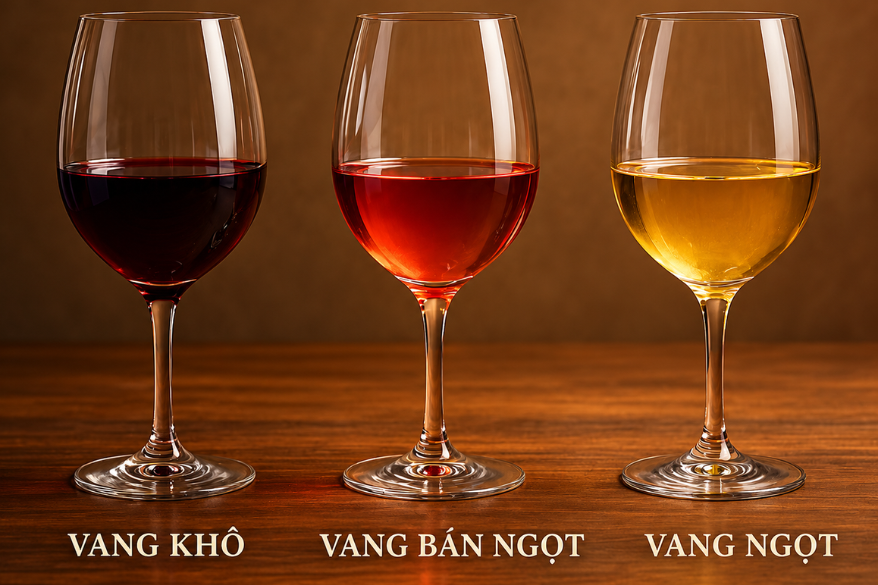 Độ ngọt của rượu vang
