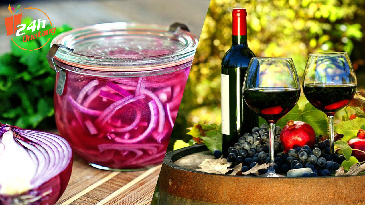 rượu vang đỏ, hành tây, thần dược trung y, quatang24h.com.vn